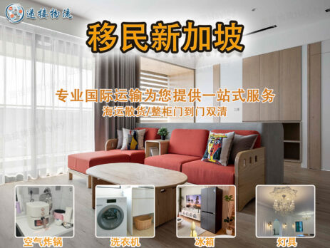 中国至新加坡海运门到门专线服务——全岛华人移民搬家首选